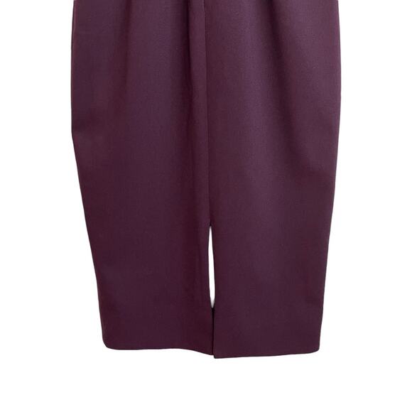 Dress The Population Lyla Purple Burgundy Plunging Sleeveless Bodycon Dress - Picture 9 of 9